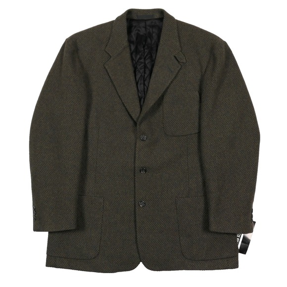 NEW! LL BEAN Prescott Olive Tweed Wool Insulated Sport Coat Men's Large Tall VTG